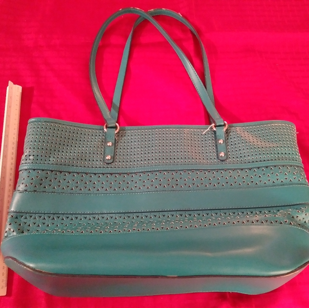 Large Teal Nine West Shoulder Bag